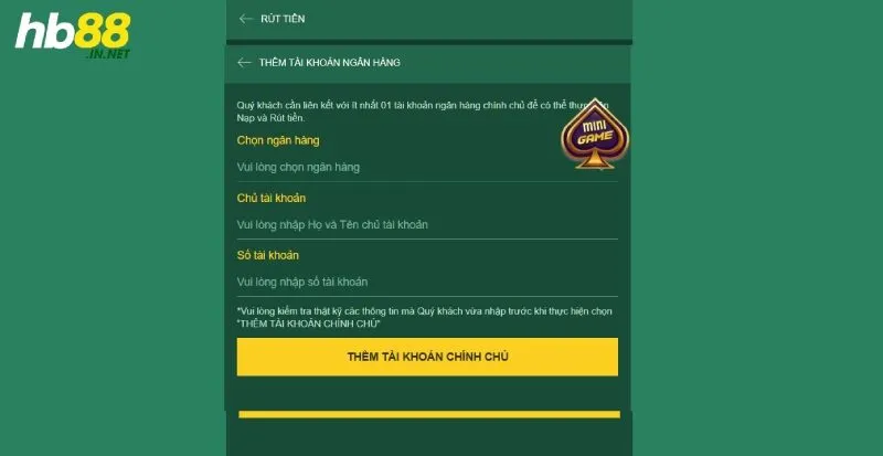 Hướng dẫn các bước rút tiền HB88 nhanh chóng hiệu quả